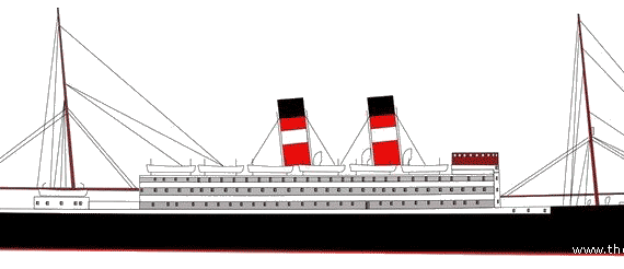 Корабль SS Kaiser Franz Joseph I [Ocean Liner] (1911) - чертежи, габариты, рисунки